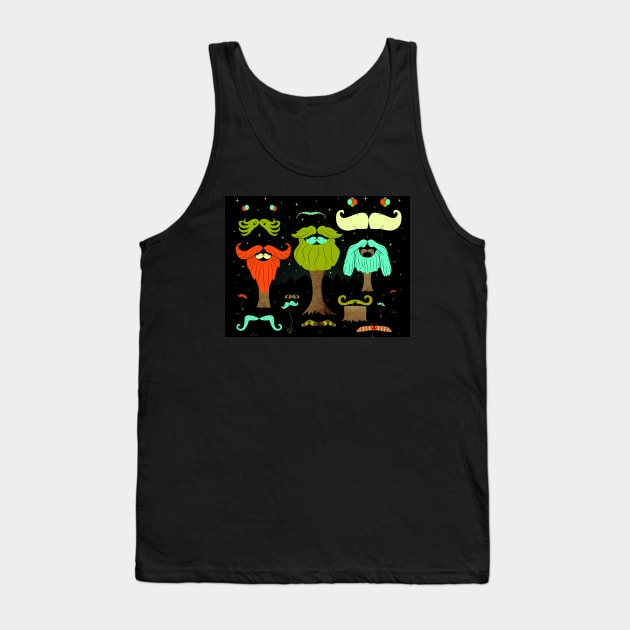 The Enchanted Forest of Stache Tank Top by BeanePod